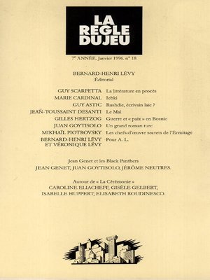 cover image of La règle du jeu n°18